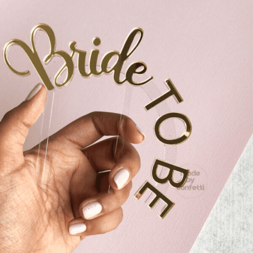 Bride to Be Bridal Shower Cake Topper