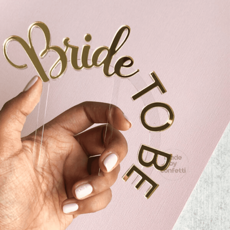 Bride to Be Bridal Shower Cake Topper
