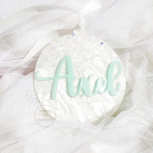 Mother of pearl christmas ornament