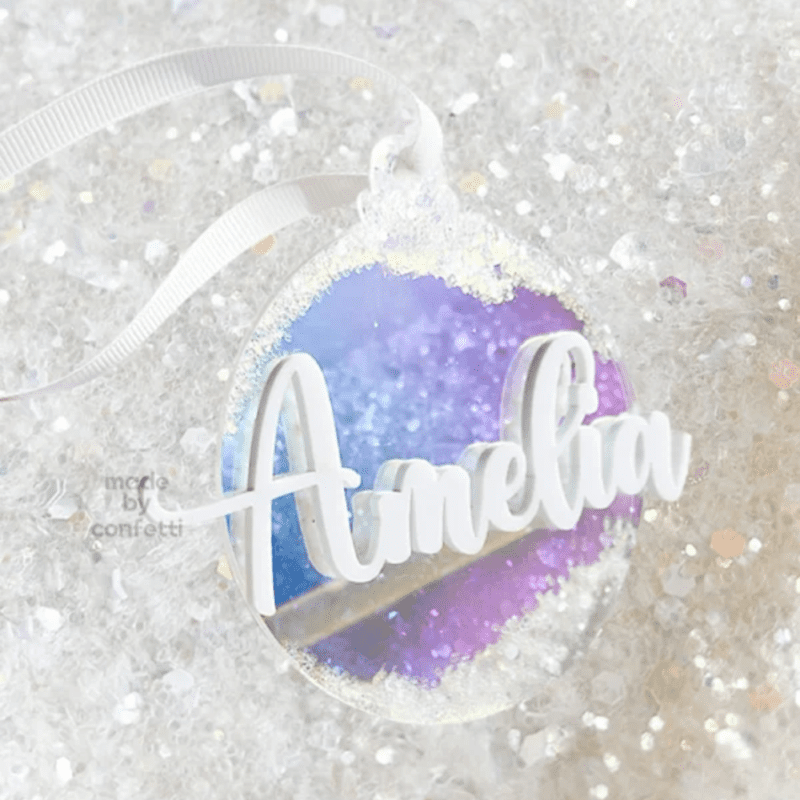 Rainbow Snow Ornament | Christmas