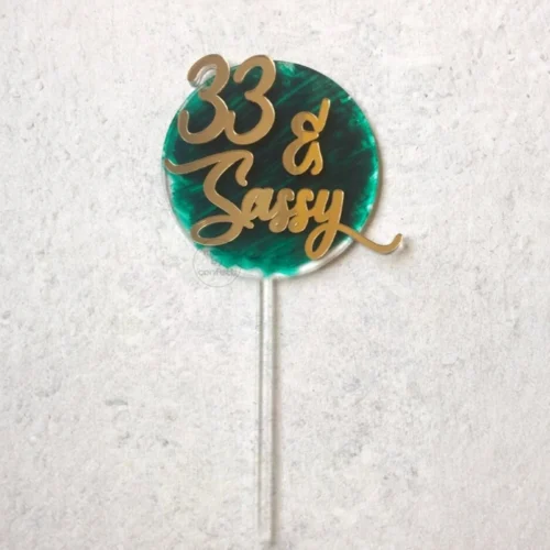 Sassy paddle cake topper