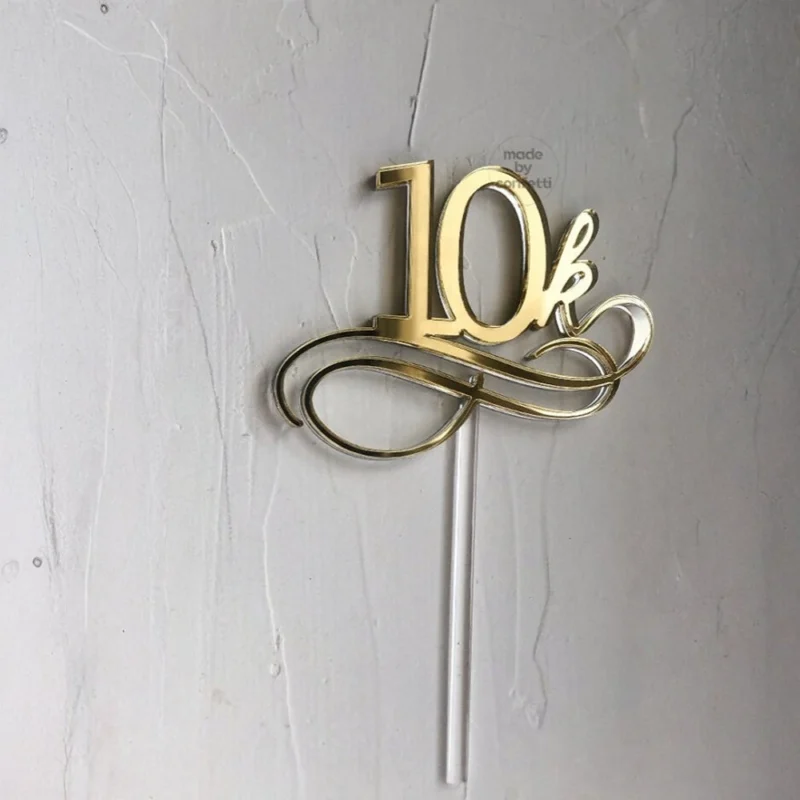 Social media milestone Cake Topper