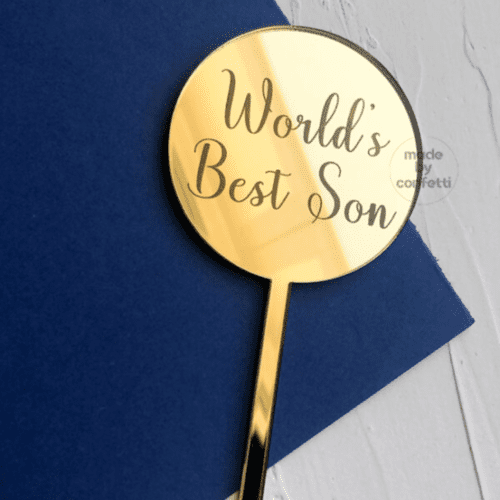 World's Best Son Cake Topper