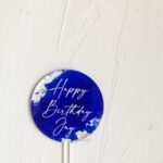 Happy Birthday Round Acrylic Cake Topper