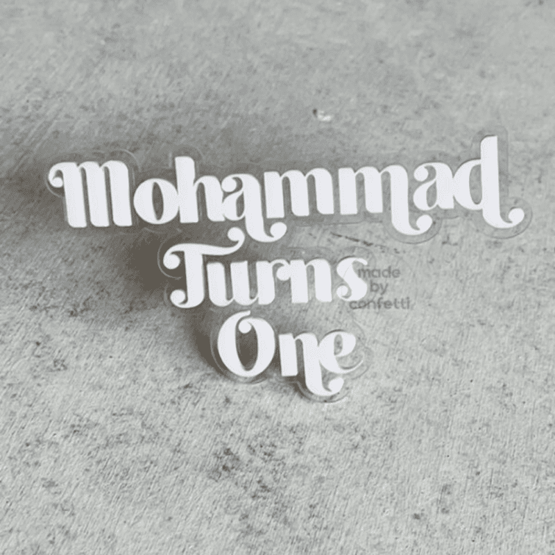 Long Message Cake Charm