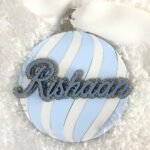 Blue Striped Ornament