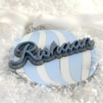 Blue Striped Ornament
