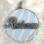 Blue Striped Ornament