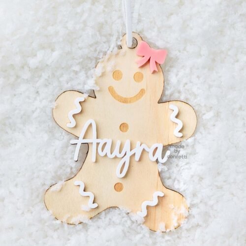 Gingerbread Wooden Ornament
